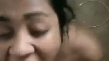Girlfriend taking cum inside her mouth after blowjob