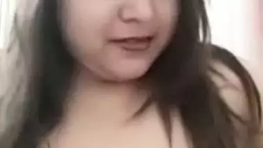 Chubby tanker maal huge boobs showing on video call