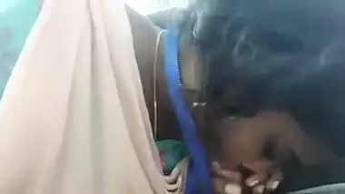 South Indian office girl sucking dick outdoors