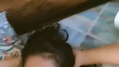 Lover fucks GF’s mouth and cums on her face in Hindi bf