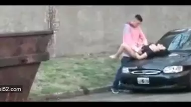Hot lover fucking on car