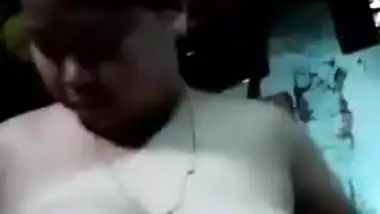 Nappily wife boobs show selfie video