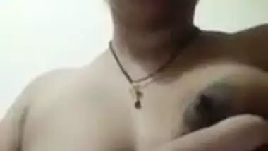 South Indian wife boobs showing selfie for boyfriend