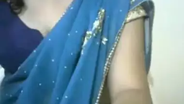 Shy Indian Teen flashes nice tit in webcam