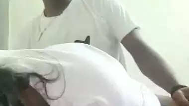 Local sex video of an 18-year-old girl fucking with BF