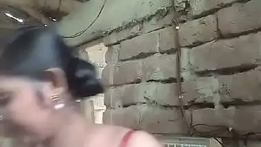 Village girl striptease cute boobs showing for lover