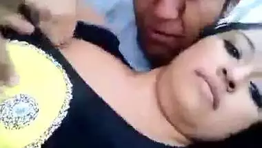 Outdoor desi boob sex and lip lock