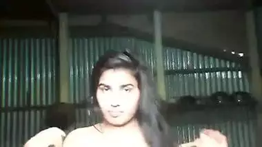 Big boobed Bangladeshi girl stripping and fingering