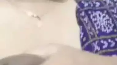 Long boobs girlfriend licking nipple viral video call