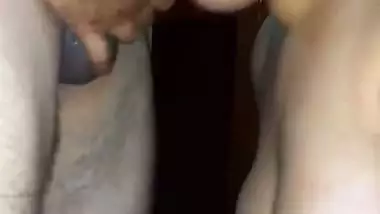 Deepthroat blowjob and cum drinking