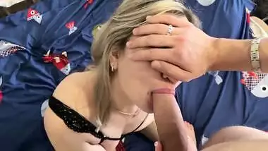 Creampie sex with beautiful blonde MILF POV