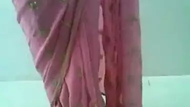 Hot Telugu bhabhi wearing a sari only to be stripped