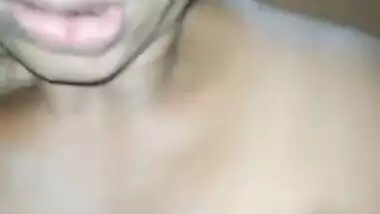 Big boobs girl licking ass hole