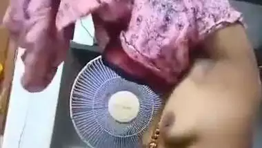 Telugu wife strips nighty and gives blowjob to husband