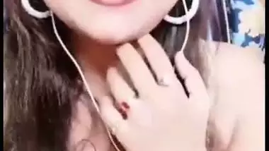 Nude desi lady tempts the man during a video call sex