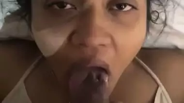 Huge facial cum upon mouth watery blowjob by wife